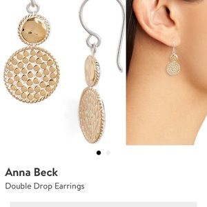 Anna Beck gold earrings NWT